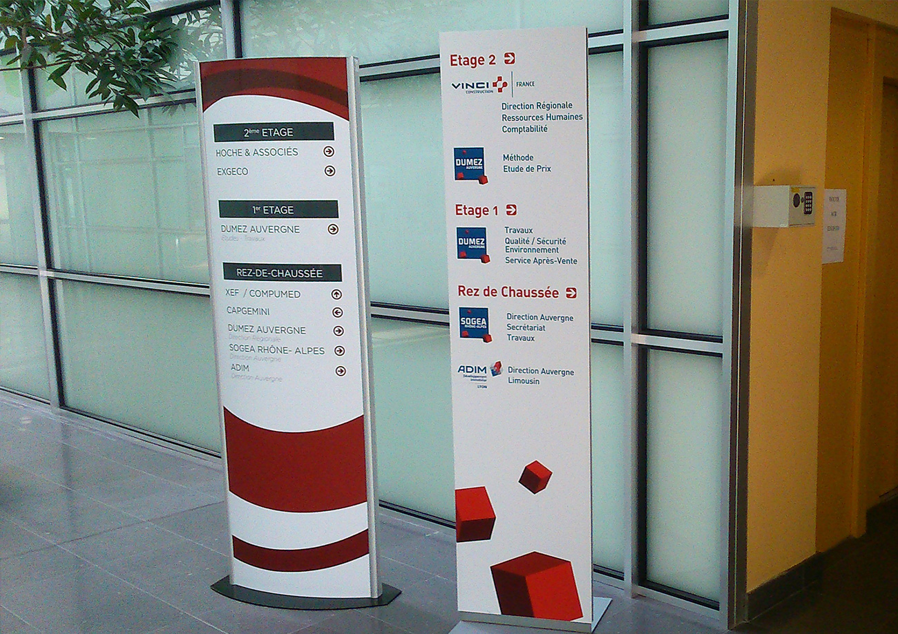 TOTEM INTERIEUR DIRECTIONNEL